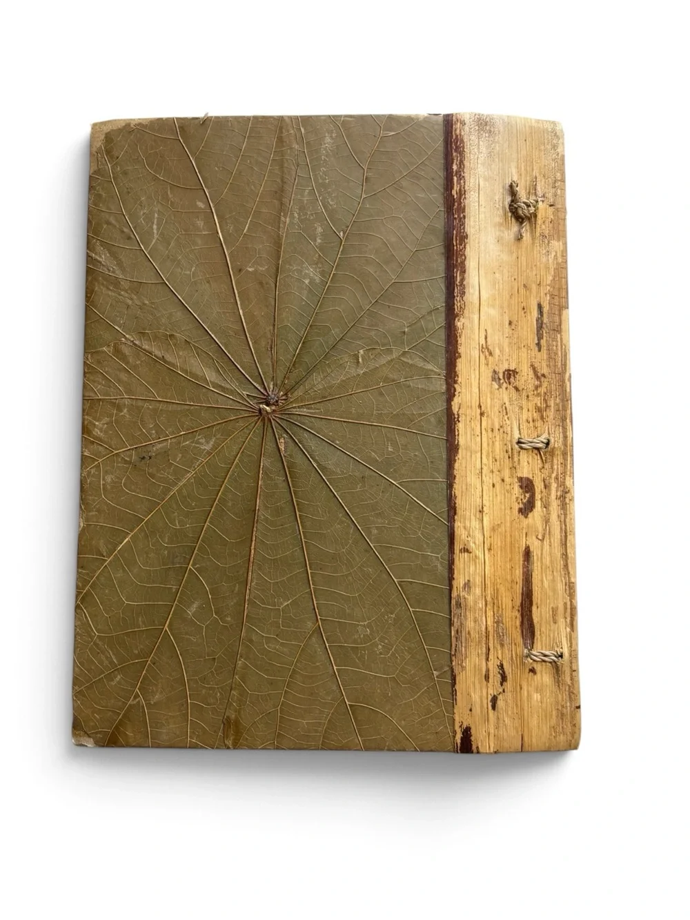 Handcrafted Natural Fiber Crescent Moon and Star Photo Album Journal
